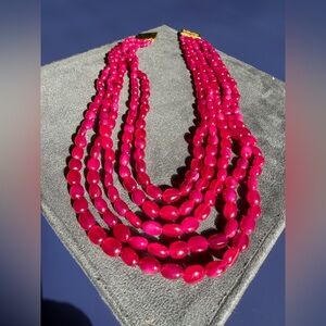 Ruby bead necklace